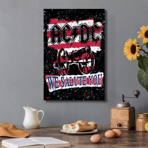 Pictures of the Australian Rock Band AC-DC Printed on Canvas - Image 5