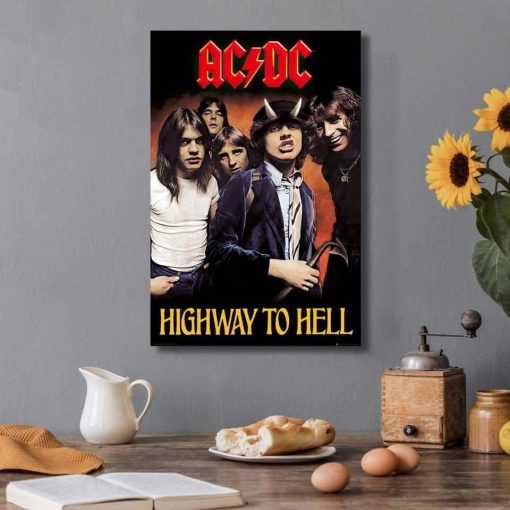 Pictures of the Australian Rock Band AC-DC Printed on Canvas - Image 18