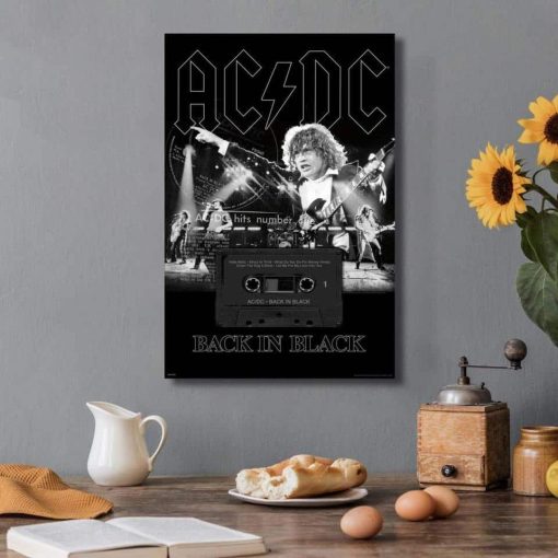 Pictures of the Australian Rock Band AC-DC Printed on Canvas - Image 17