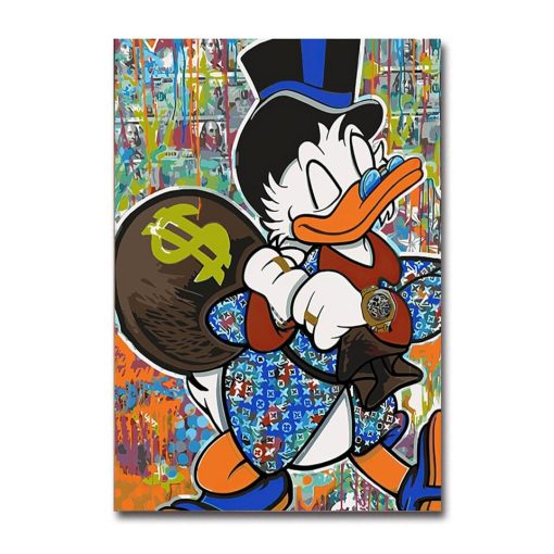 Graffiti Artwork With Disney Characters Printed on Canvas - Image 6