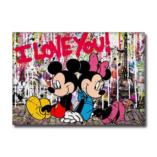 Graffiti Artwork With Disney Characters Printed on Canvas - Image 13