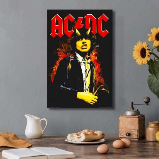 Pictures of the Australian Rock Band AC-DC Printed on Canvas - Image 3