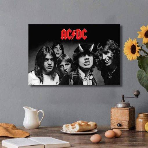 Pictures of the Australian Rock Band AC-DC Printed on Canvas - Image 20