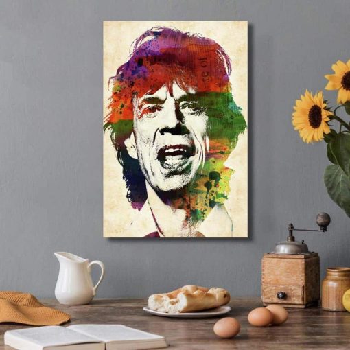 Picture and Paintings of Mick Jagger Printed on Canvas - Image 9