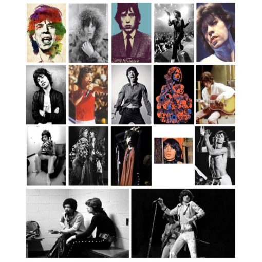 Picture and Paintings of Mick Jagger Printed on Canvas