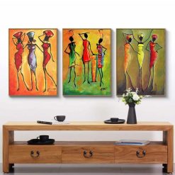 Abstract Painting of African Women Printed on Canvas