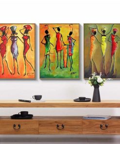 Abstract Painting of African Women Printed on Canvas