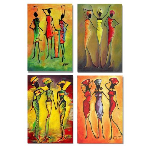 Abstract Painting of African Women Printed on Canvas - Image 11