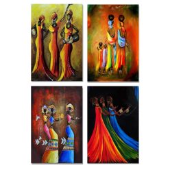 Abstract Painting of African Women Printed on Canvas 3