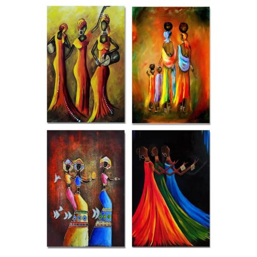 Abstract Painting of African Women Printed on Canvas - Image 12