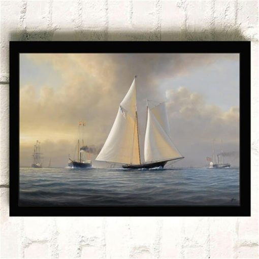 Sailing Ships Sail In The Waves Artworks Printed on Canvas - Image 4