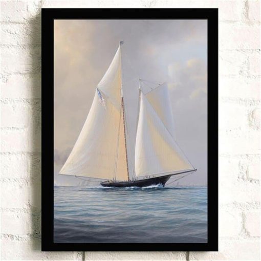 Sailing Ships Sail In The Waves Artworks Printed on Canvas - Image 12