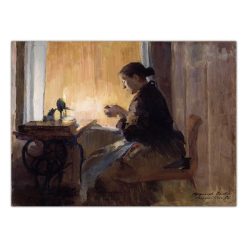 Painting by Harriet Backer Printed on Canvas