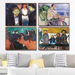 Great Paintings by Edvard Munch Printed on Canvas