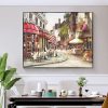 Paris City Street Landscape Painting Printed on Canvas