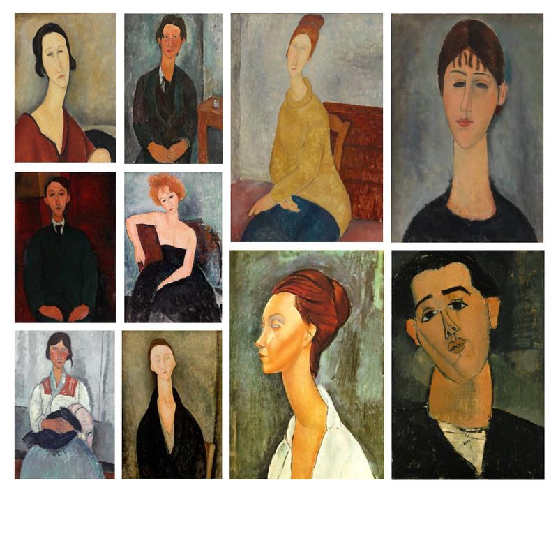 Paintings by Amedeo Modigliani Printed on Canvas