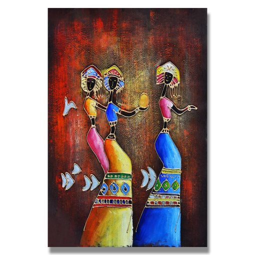 Abstract Painting of African Women Printed on Canvas - Image 5