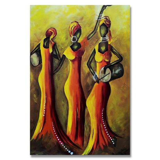 Abstract Painting of African Women Printed on Canvas - Image 6