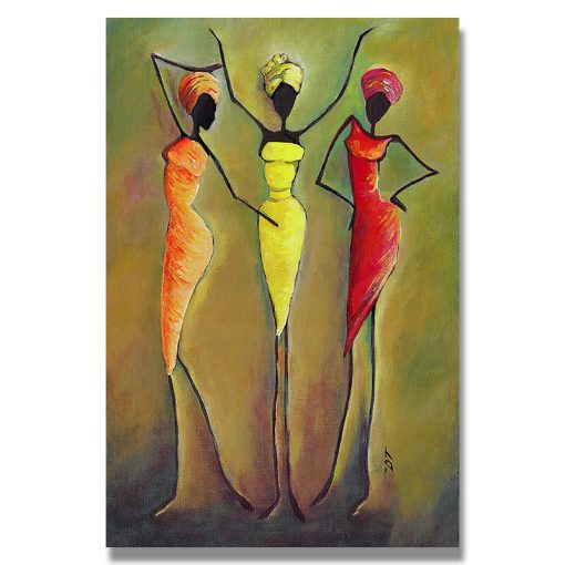 Abstract Painting of African Women Printed on Canvas - Image 4