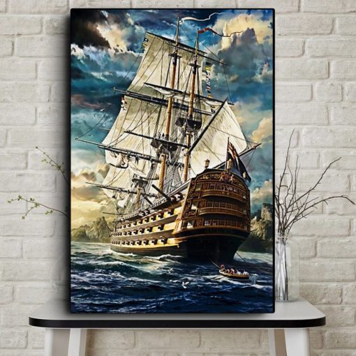 Sailing and Pirate Ships Artworks Printed on Canvas