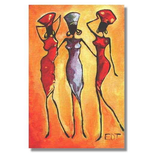 Abstract Painting of African Women Printed on Canvas - Image 10