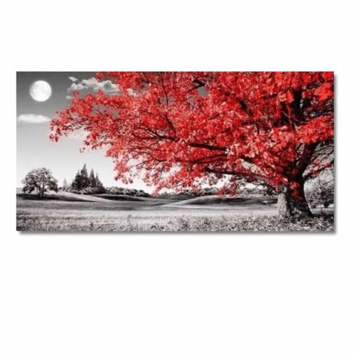 Abstract Tree Landscape Artwork Printed on Canvas - Image 4