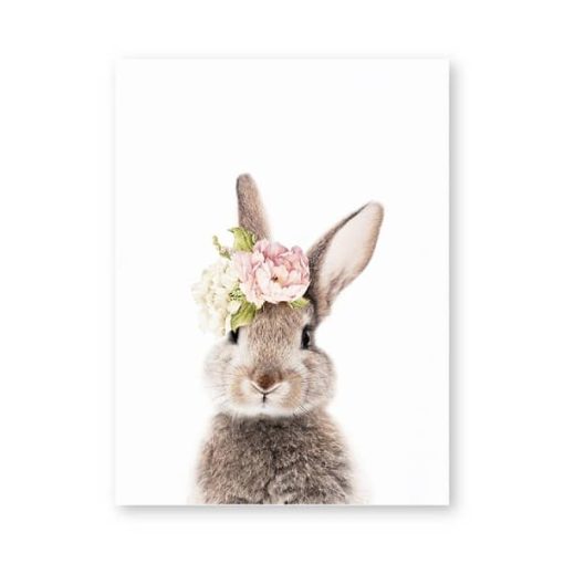 Cute Bunny Girls Wall Art Printed on Canvas - Image 10