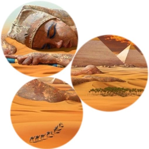 Woman Sleeps in the Desert Painting Printed on Canvas - Image 5