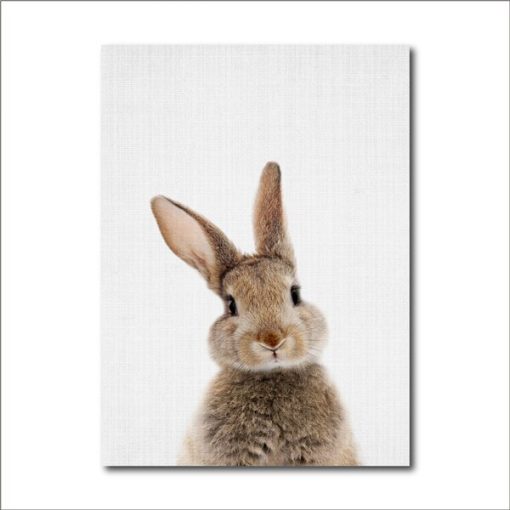 Cute Bunny Girls Wall Art Printed on Canvas - Image 6