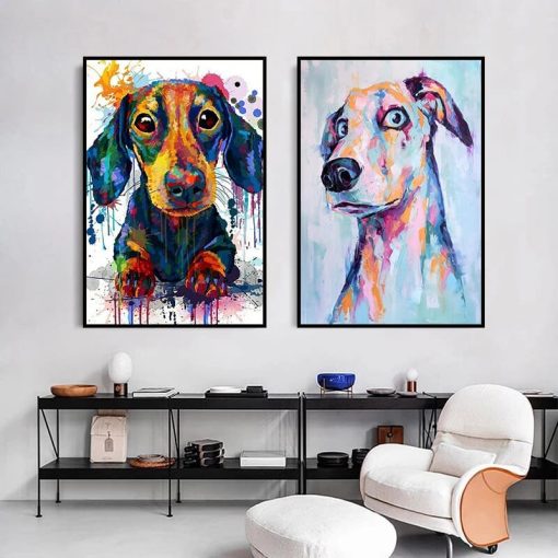 Fun Paintings of Dogs Printed on Canvas - Image 9