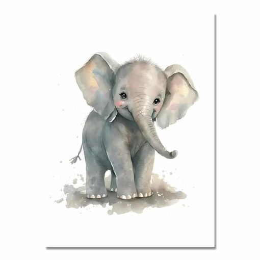 Cute Baby Animals Artworks Printed on Canvas - Image 5