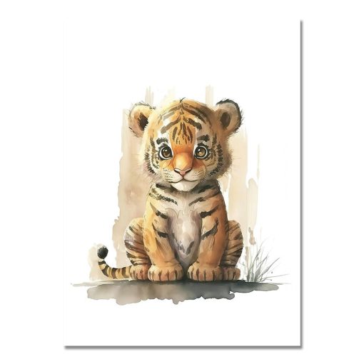 Cute Baby Animals Artworks Printed on Canvas