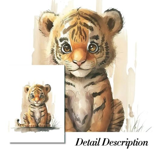 Cute Baby Animals Artworks Printed on Canvas - Image 9