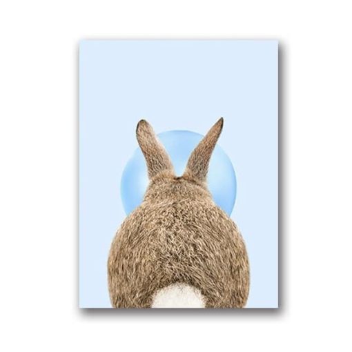 Cute Bunny Girls Wall Art Printed on Canvas - Image 5