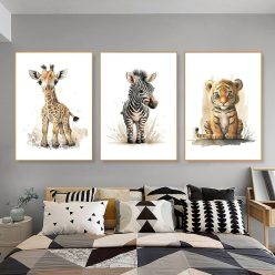 Cute Baby Animals Artworks Printed on Canvas