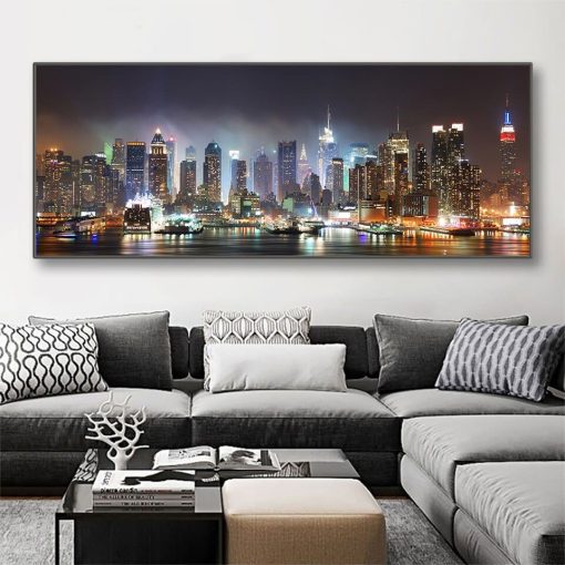 New York City Landscape Artwork Printed on Canvas