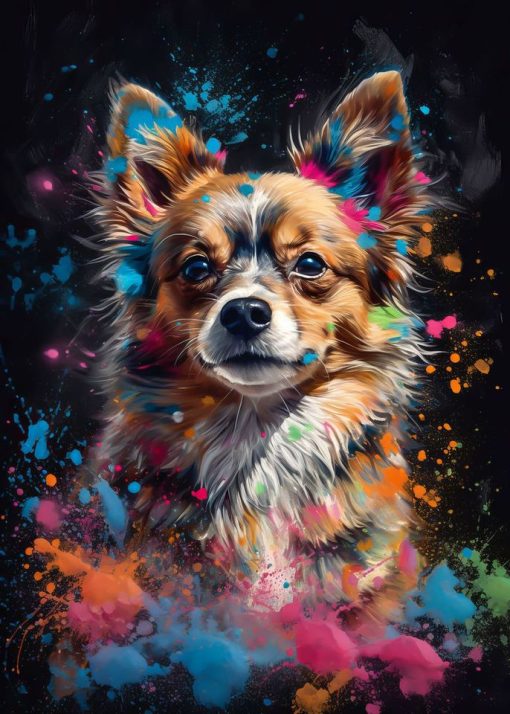 Paintings of Beautiful Dogs Printed on Canvas - Image 3