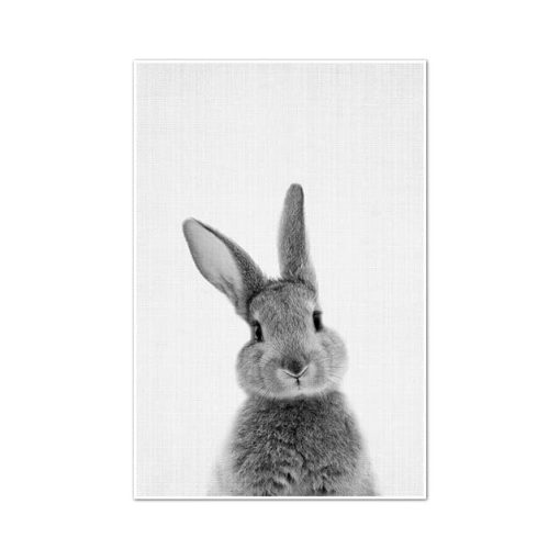 Cute Bunny Girls Wall Art Printed on Canvas - Image 7