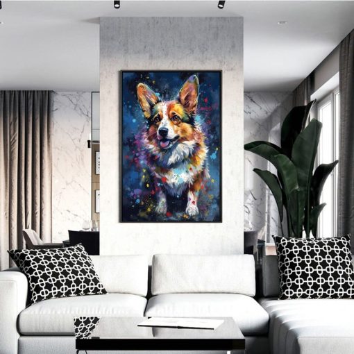 Paintings of Beautiful Dogs Printed on Canvas - Image 26