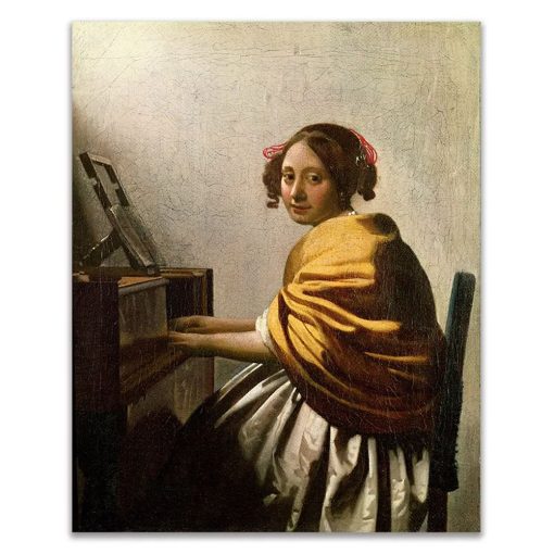 Paintings by Johannes Vermeer Printed on Canvas - Image 3