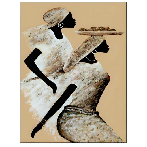 Abstract Painting of Black Women Printed on Canvas - Image 2