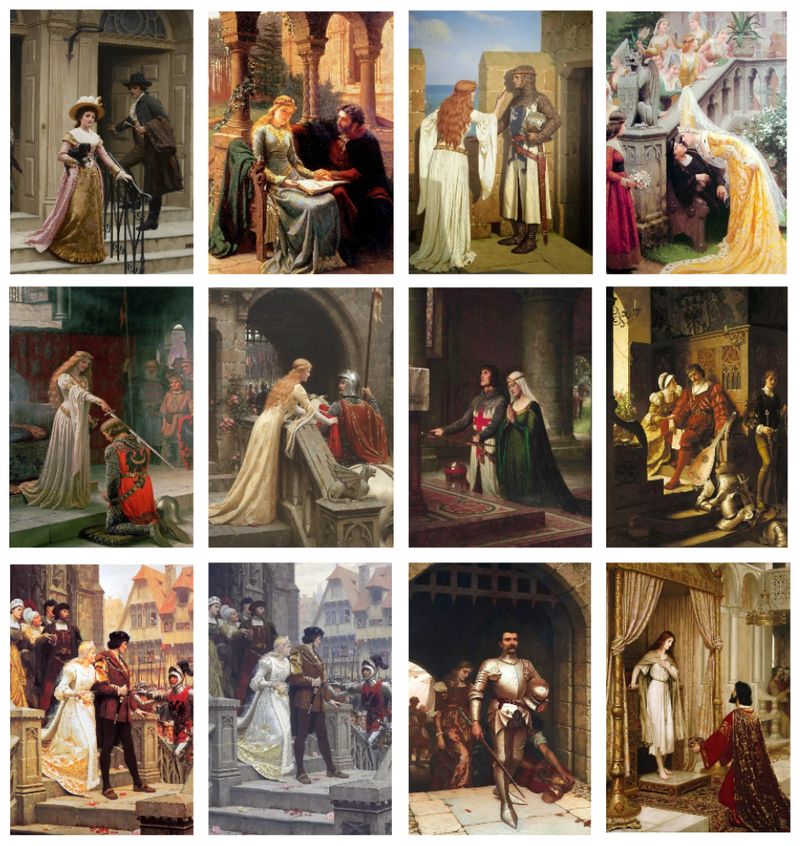 Artworks by Edmund Blair Leighton Printed on Canvas