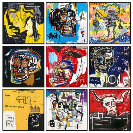 Artworks by Jean-Michel Basquiat Printed on Canvas