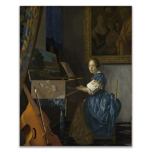 Paintings by Johannes Vermeer Printed on Canvas - Image 4