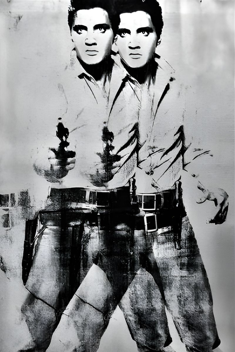 Double Elvis by Andy Warhol 1963 Printed on Canvas