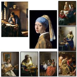 Famous Paintings by Johannes Vermeer Printed on Canvas