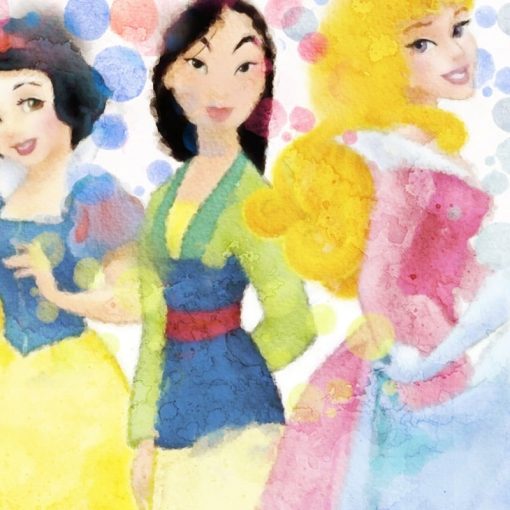 Paintings of Disney Princesses Printed on Canvas - Image 18