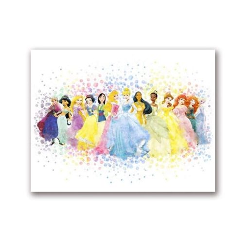 Paintings of Disney Princesses Printed on Canvas - Image 7