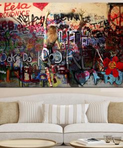 Mural Graffiti Artwork Printed on Canvas