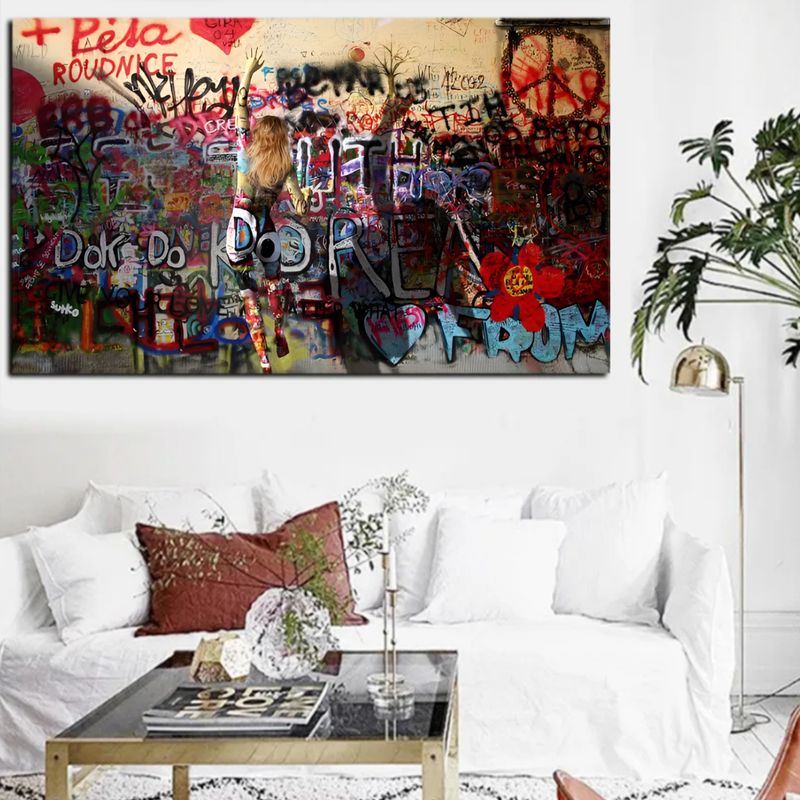 Mural Graffiti Artwork Printed on Canvas